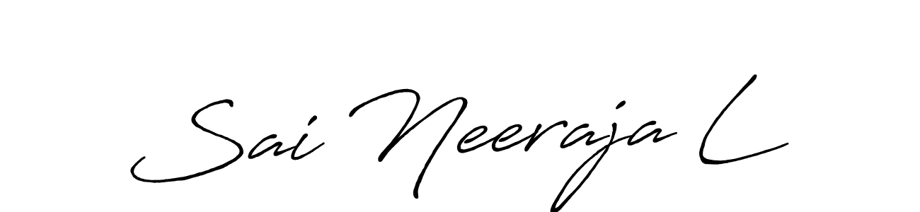 Similarly Antro_Vectra_Bolder is the best handwritten signature design. Signature creator online .You can use it as an online autograph creator for name Sai Neeraja L. Sai Neeraja L signature style 7 images and pictures png