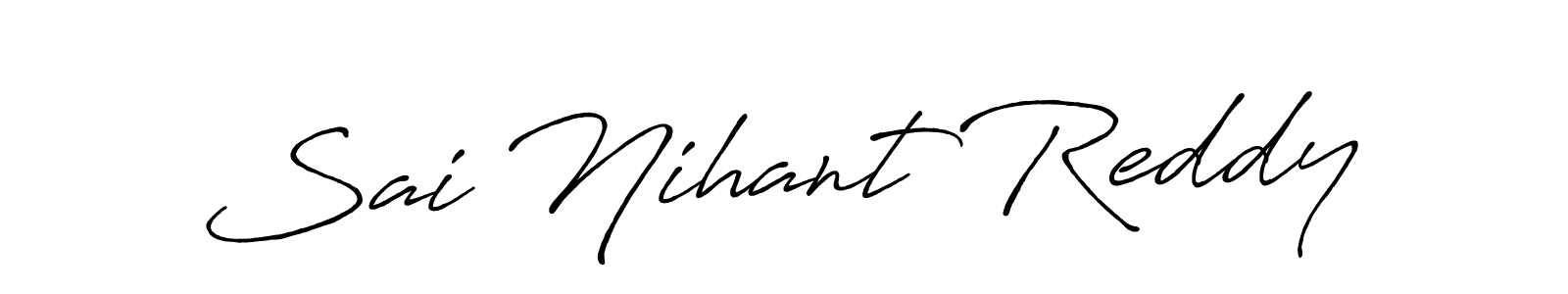 Make a beautiful signature design for name Sai Nihant Reddy. Use this online signature maker to create a handwritten signature for free. Sai Nihant Reddy signature style 7 images and pictures png