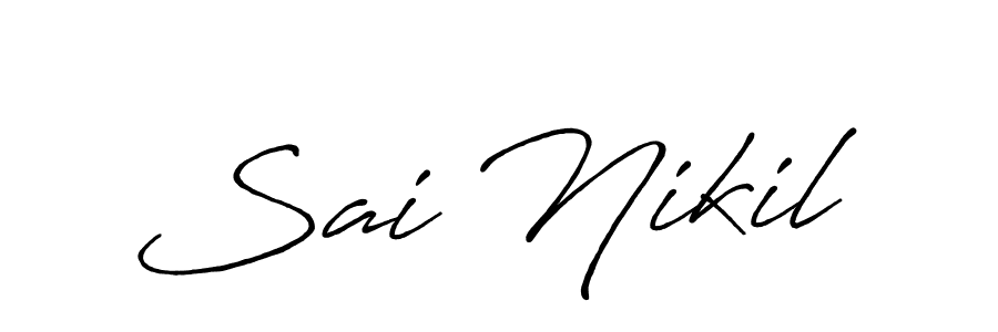 You can use this online signature creator to create a handwritten signature for the name Sai Nikil. This is the best online autograph maker. Sai Nikil signature style 7 images and pictures png