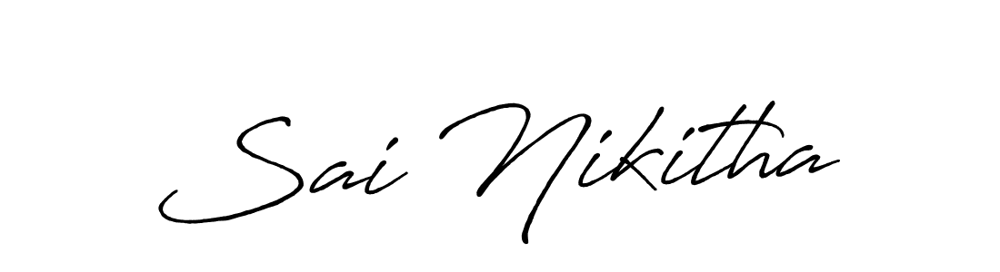 Make a beautiful signature design for name Sai Nikitha. Use this online signature maker to create a handwritten signature for free. Sai Nikitha signature style 7 images and pictures png