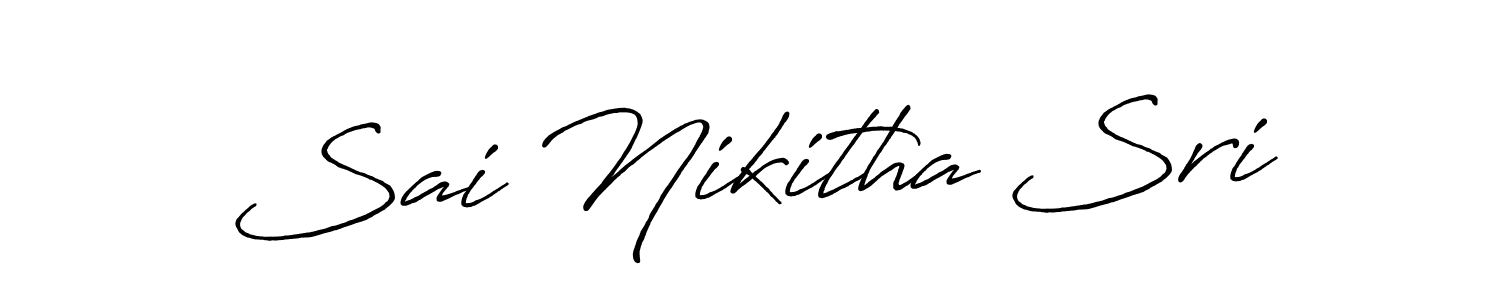 Design your own signature with our free online signature maker. With this signature software, you can create a handwritten (Antro_Vectra_Bolder) signature for name Sai Nikitha Sri. Sai Nikitha Sri signature style 7 images and pictures png