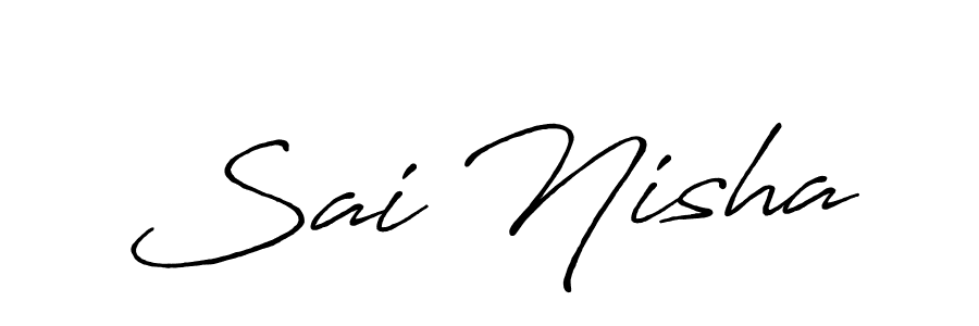 Create a beautiful signature design for name Sai Nisha. With this signature (Antro_Vectra_Bolder) fonts, you can make a handwritten signature for free. Sai Nisha signature style 7 images and pictures png