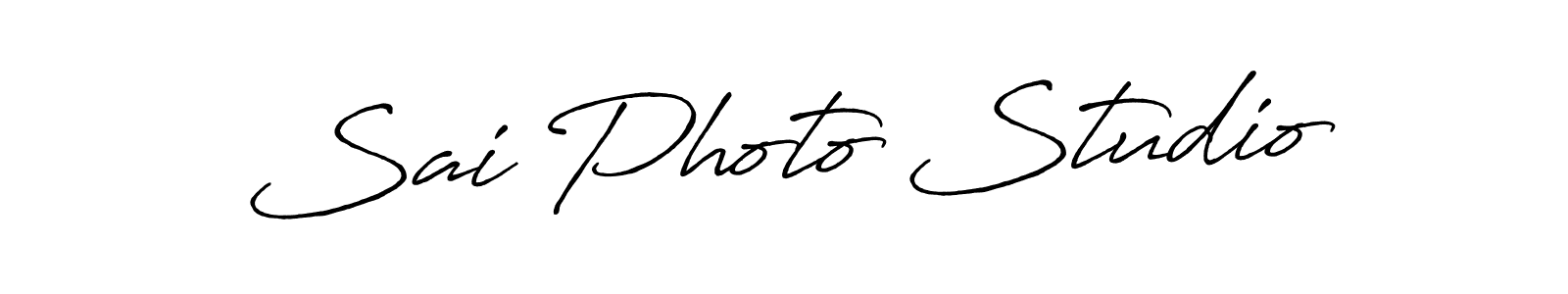 Create a beautiful signature design for name Sai Photo Studio. With this signature (Antro_Vectra_Bolder) fonts, you can make a handwritten signature for free. Sai Photo Studio signature style 7 images and pictures png