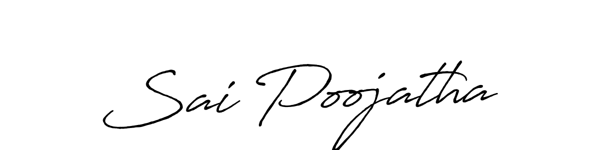 Sai Poojatha stylish signature style. Best Handwritten Sign (Antro_Vectra_Bolder) for my name. Handwritten Signature Collection Ideas for my name Sai Poojatha. Sai Poojatha signature style 7 images and pictures png