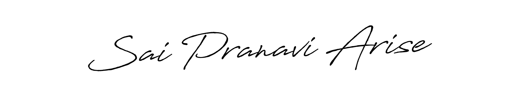 Create a beautiful signature design for name Sai Pranavi Arise. With this signature (Antro_Vectra_Bolder) fonts, you can make a handwritten signature for free. Sai Pranavi Arise signature style 7 images and pictures png