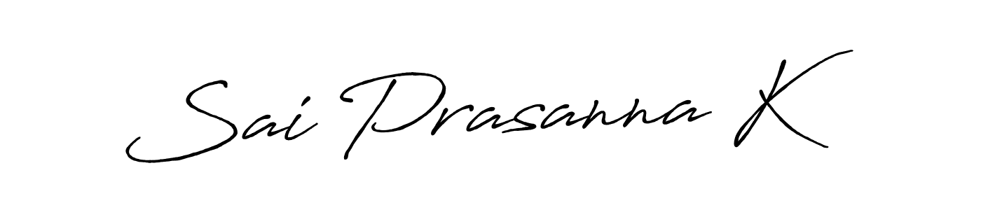 It looks lik you need a new signature style for name Sai Prasanna K. Design unique handwritten (Antro_Vectra_Bolder) signature with our free signature maker in just a few clicks. Sai Prasanna K signature style 7 images and pictures png