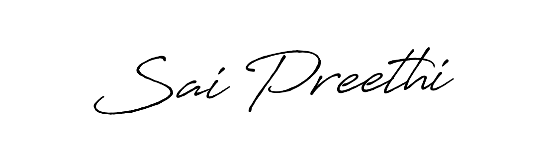 Also we have Sai Preethi name is the best signature style. Create professional handwritten signature collection using Antro_Vectra_Bolder autograph style. Sai Preethi signature style 7 images and pictures png