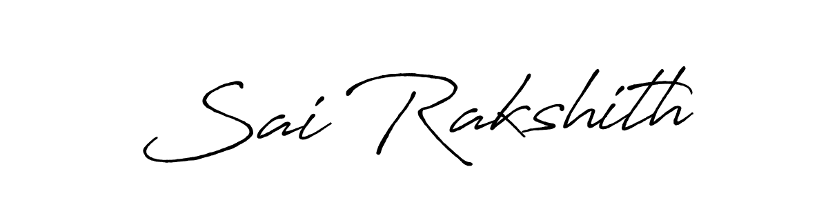 How to make Sai Rakshith name signature. Use Antro_Vectra_Bolder style for creating short signs online. This is the latest handwritten sign. Sai Rakshith signature style 7 images and pictures png