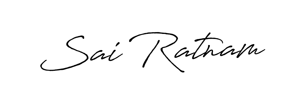 How to make Sai Ratnam signature? Antro_Vectra_Bolder is a professional autograph style. Create handwritten signature for Sai Ratnam name. Sai Ratnam signature style 7 images and pictures png
