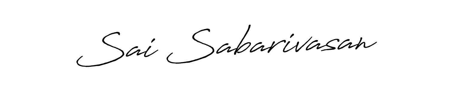 Design your own signature with our free online signature maker. With this signature software, you can create a handwritten (Antro_Vectra_Bolder) signature for name Sai Sabarivasan. Sai Sabarivasan signature style 7 images and pictures png