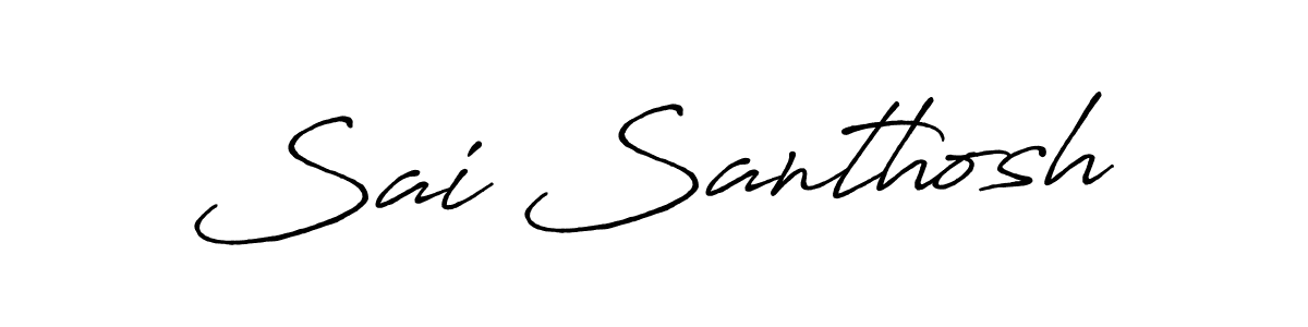 Also we have Sai Santhosh name is the best signature style. Create professional handwritten signature collection using Antro_Vectra_Bolder autograph style. Sai Santhosh signature style 7 images and pictures png