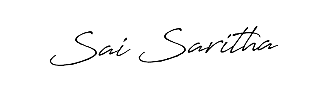 How to make Sai Saritha name signature. Use Antro_Vectra_Bolder style for creating short signs online. This is the latest handwritten sign. Sai Saritha signature style 7 images and pictures png