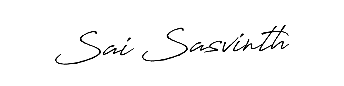 Make a beautiful signature design for name Sai Sasvinth. With this signature (Antro_Vectra_Bolder) style, you can create a handwritten signature for free. Sai Sasvinth signature style 7 images and pictures png