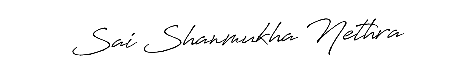 How to make Sai Shanmukha Nethra signature? Antro_Vectra_Bolder is a professional autograph style. Create handwritten signature for Sai Shanmukha Nethra name. Sai Shanmukha Nethra signature style 7 images and pictures png