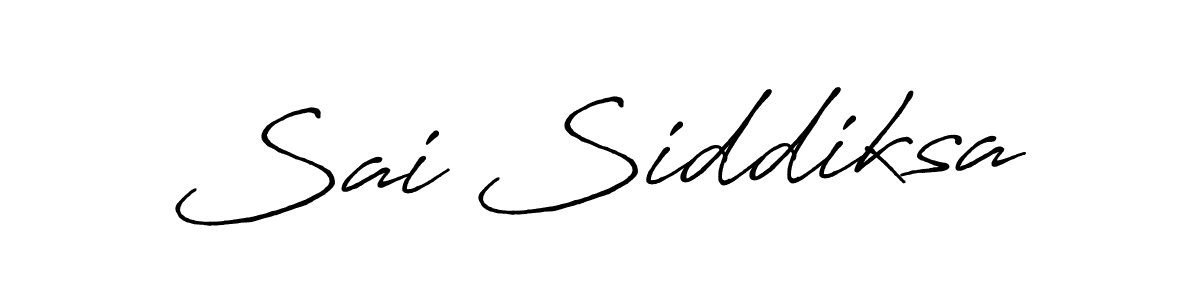 Make a beautiful signature design for name Sai Siddiksa. With this signature (Antro_Vectra_Bolder) style, you can create a handwritten signature for free. Sai Siddiksa signature style 7 images and pictures png