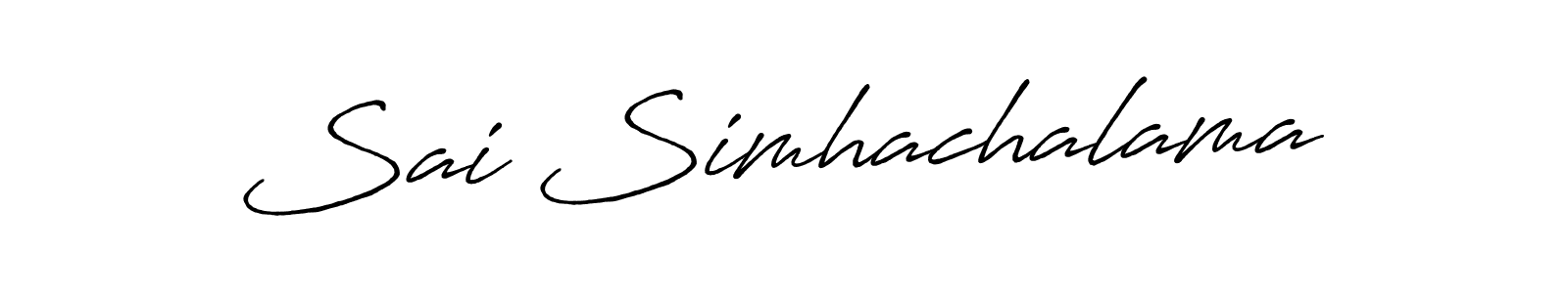 Also You can easily find your signature by using the search form. We will create Sai Simhachalama name handwritten signature images for you free of cost using Antro_Vectra_Bolder sign style. Sai Simhachalama signature style 7 images and pictures png
