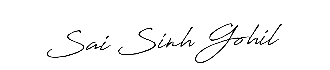 You can use this online signature creator to create a handwritten signature for the name Sai Sinh Gohil. This is the best online autograph maker. Sai Sinh Gohil signature style 7 images and pictures png