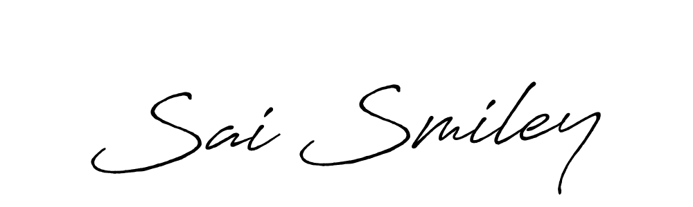 Sai Smiley stylish signature style. Best Handwritten Sign (Antro_Vectra_Bolder) for my name. Handwritten Signature Collection Ideas for my name Sai Smiley. Sai Smiley signature style 7 images and pictures png