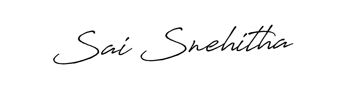 Create a beautiful signature design for name Sai Snehitha. With this signature (Antro_Vectra_Bolder) fonts, you can make a handwritten signature for free. Sai Snehitha signature style 7 images and pictures png