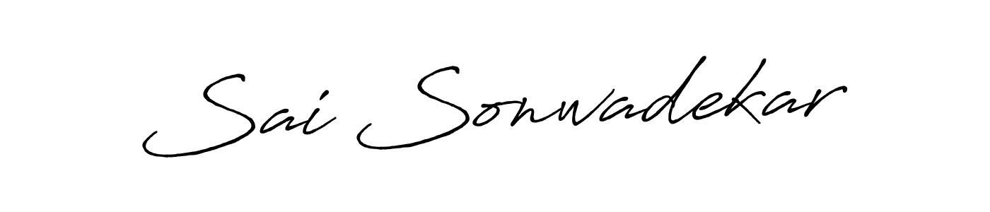 Design your own signature with our free online signature maker. With this signature software, you can create a handwritten (Antro_Vectra_Bolder) signature for name Sai Sonwadekar. Sai Sonwadekar signature style 7 images and pictures png