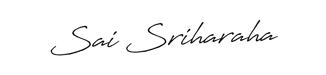 Make a beautiful signature design for name Sai Sriharaha. With this signature (Antro_Vectra_Bolder) style, you can create a handwritten signature for free. Sai Sriharaha signature style 7 images and pictures png