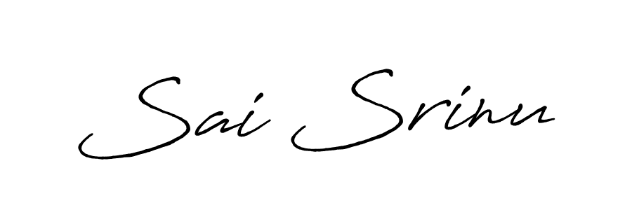 Make a beautiful signature design for name Sai Srinu. With this signature (Antro_Vectra_Bolder) style, you can create a handwritten signature for free. Sai Srinu signature style 7 images and pictures png