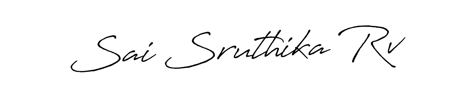 Antro_Vectra_Bolder is a professional signature style that is perfect for those who want to add a touch of class to their signature. It is also a great choice for those who want to make their signature more unique. Get Sai Sruthika Rv name to fancy signature for free. Sai Sruthika Rv signature style 7 images and pictures png