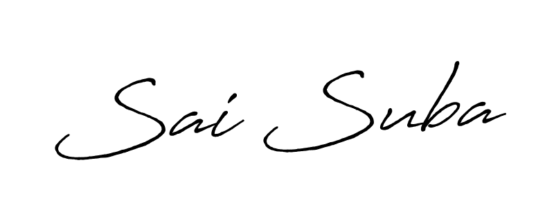 Design your own signature with our free online signature maker. With this signature software, you can create a handwritten (Antro_Vectra_Bolder) signature for name Sai Suba. Sai Suba signature style 7 images and pictures png