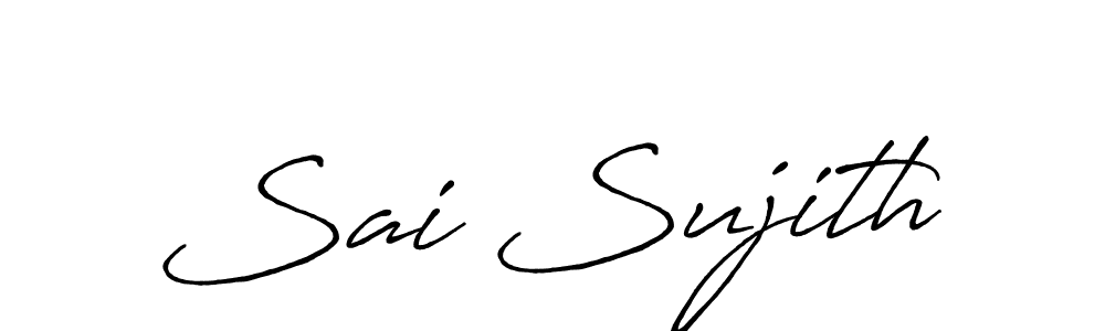 You should practise on your own different ways (Antro_Vectra_Bolder) to write your name (Sai Sujith) in signature. don't let someone else do it for you. Sai Sujith signature style 7 images and pictures png