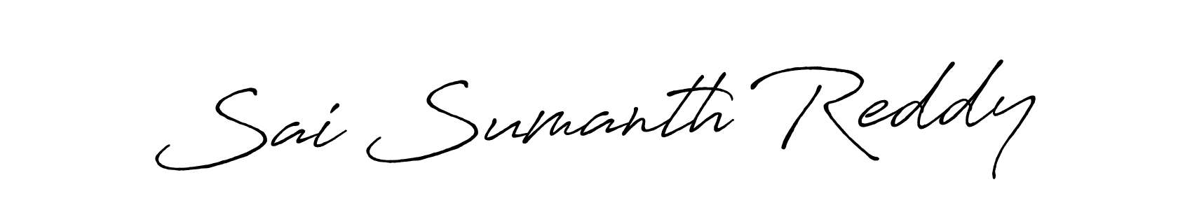 Sai Sumanth Reddy stylish signature style. Best Handwritten Sign (Antro_Vectra_Bolder) for my name. Handwritten Signature Collection Ideas for my name Sai Sumanth Reddy. Sai Sumanth Reddy signature style 7 images and pictures png