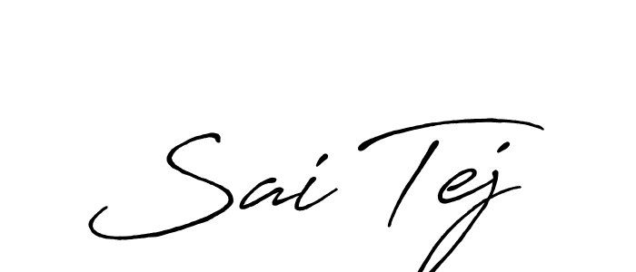 How to make Sai Tej name signature. Use Antro_Vectra_Bolder style for creating short signs online. This is the latest handwritten sign. Sai Tej signature style 7 images and pictures png