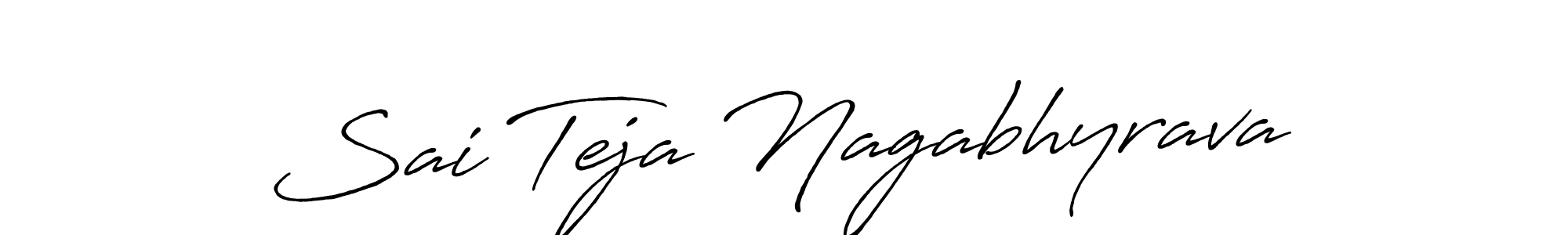 Create a beautiful signature design for name Sai Teja Nagabhyrava. With this signature (Antro_Vectra_Bolder) fonts, you can make a handwritten signature for free. Sai Teja Nagabhyrava signature style 7 images and pictures png