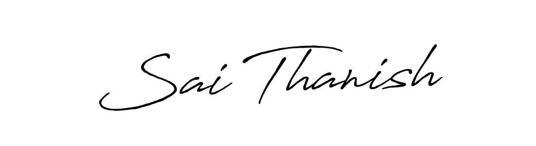 Make a beautiful signature design for name Sai Thanish. With this signature (Antro_Vectra_Bolder) style, you can create a handwritten signature for free. Sai Thanish signature style 7 images and pictures png