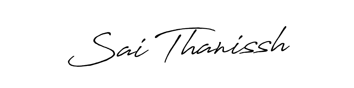 Similarly Antro_Vectra_Bolder is the best handwritten signature design. Signature creator online .You can use it as an online autograph creator for name Sai Thanissh. Sai Thanissh signature style 7 images and pictures png