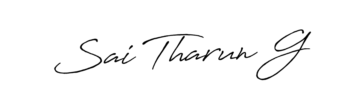 Similarly Antro_Vectra_Bolder is the best handwritten signature design. Signature creator online .You can use it as an online autograph creator for name Sai Tharun G. Sai Tharun G signature style 7 images and pictures png