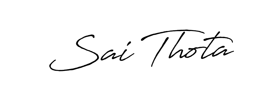 This is the best signature style for the Sai Thota name. Also you like these signature font (Antro_Vectra_Bolder). Mix name signature. Sai Thota signature style 7 images and pictures png