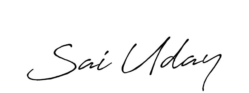 Also You can easily find your signature by using the search form. We will create Sai Uday name handwritten signature images for you free of cost using Antro_Vectra_Bolder sign style. Sai Uday signature style 7 images and pictures png