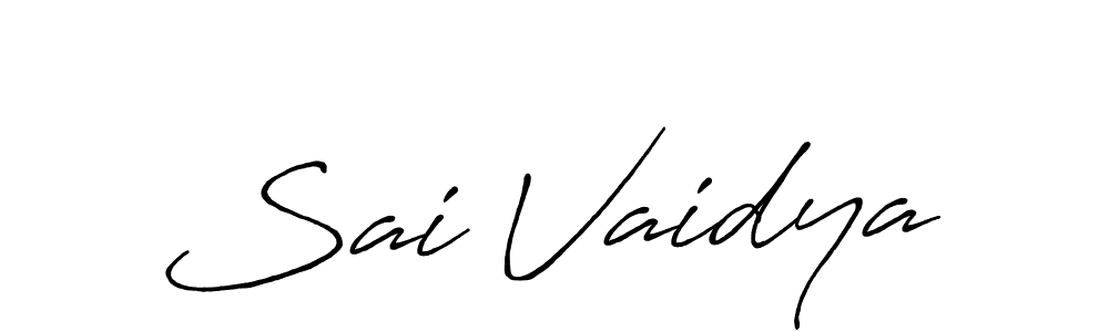 if you are searching for the best signature style for your name Sai Vaidya. so please give up your signature search. here we have designed multiple signature styles  using Antro_Vectra_Bolder. Sai Vaidya signature style 7 images and pictures png