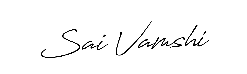 Also we have Sai Vamshi name is the best signature style. Create professional handwritten signature collection using Antro_Vectra_Bolder autograph style. Sai Vamshi signature style 7 images and pictures png