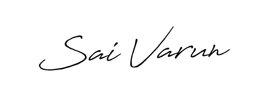 Use a signature maker to create a handwritten signature online. With this signature software, you can design (Antro_Vectra_Bolder) your own signature for name Sai Varun. Sai Varun signature style 7 images and pictures png