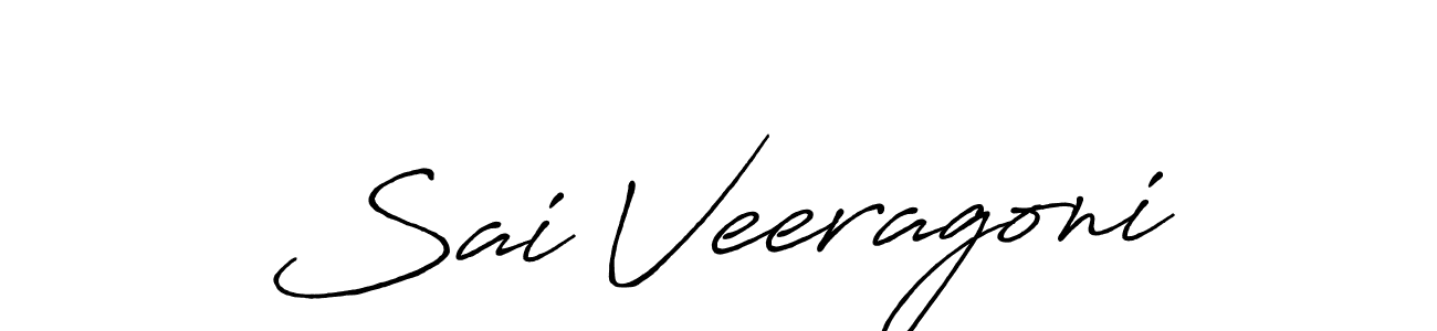 Use a signature maker to create a handwritten signature online. With this signature software, you can design (Antro_Vectra_Bolder) your own signature for name Sai Veeragoni. Sai Veeragoni signature style 7 images and pictures png