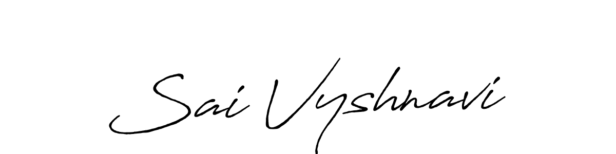 The best way (Antro_Vectra_Bolder) to make a short signature is to pick only two or three words in your name. The name Sai Vyshnavi include a total of six letters. For converting this name. Sai Vyshnavi signature style 7 images and pictures png