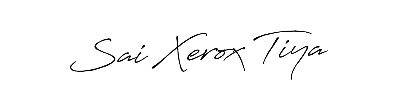 Create a beautiful signature design for name Sai Xerox Tiya. With this signature (Antro_Vectra_Bolder) fonts, you can make a handwritten signature for free. Sai Xerox Tiya signature style 7 images and pictures png