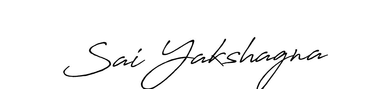 Make a beautiful signature design for name Sai Yakshagna. With this signature (Antro_Vectra_Bolder) style, you can create a handwritten signature for free. Sai Yakshagna signature style 7 images and pictures png