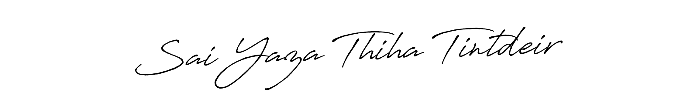 This is the best signature style for the Sai Yaza Thiha Tintdeir name. Also you like these signature font (Antro_Vectra_Bolder). Mix name signature. Sai Yaza Thiha Tintdeir signature style 7 images and pictures png