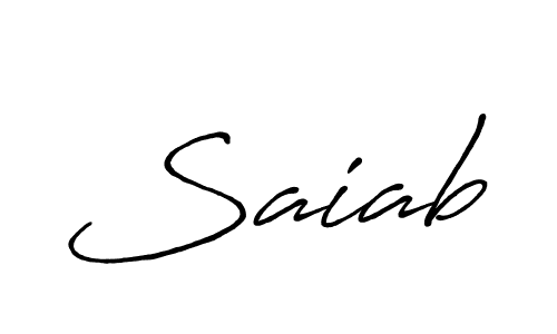 Similarly Antro_Vectra_Bolder is the best handwritten signature design. Signature creator online .You can use it as an online autograph creator for name Saiab. Saiab signature style 7 images and pictures png
