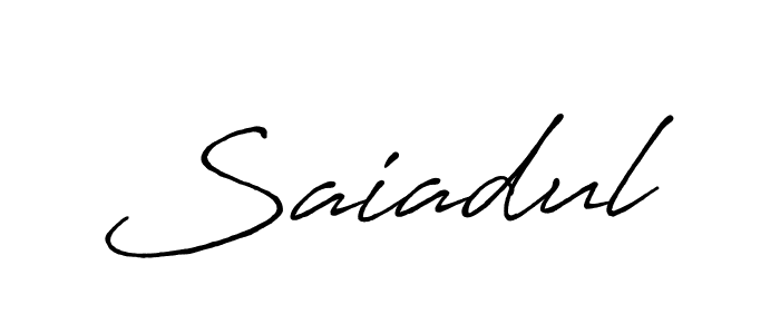 How to make Saiadul name signature. Use Antro_Vectra_Bolder style for creating short signs online. This is the latest handwritten sign. Saiadul signature style 7 images and pictures png