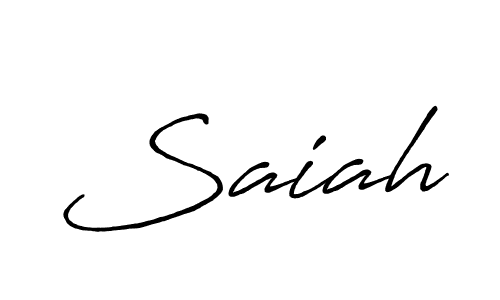 How to make Saiah name signature. Use Antro_Vectra_Bolder style for creating short signs online. This is the latest handwritten sign. Saiah signature style 7 images and pictures png