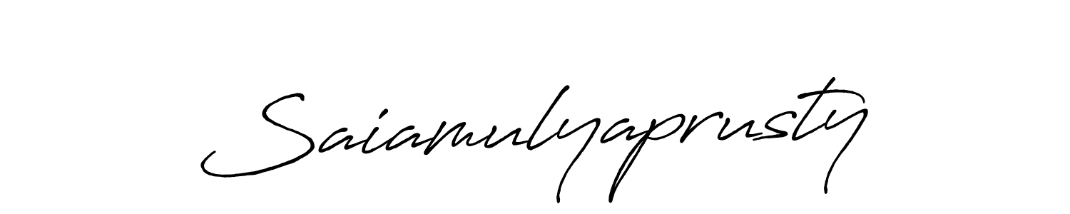 Design your own signature with our free online signature maker. With this signature software, you can create a handwritten (Antro_Vectra_Bolder) signature for name Saiamulyaprusty. Saiamulyaprusty signature style 7 images and pictures png