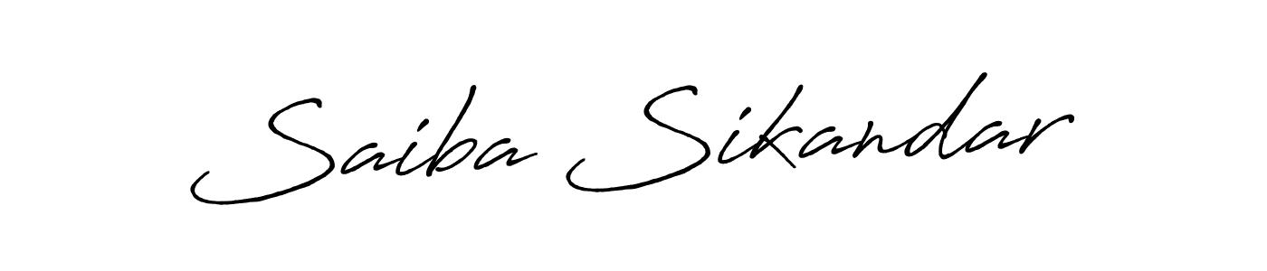 How to make Saiba Sikandar signature? Antro_Vectra_Bolder is a professional autograph style. Create handwritten signature for Saiba Sikandar name. Saiba Sikandar signature style 7 images and pictures png